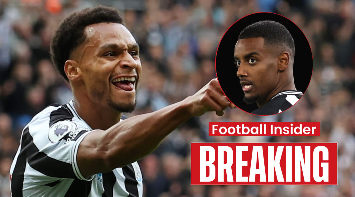 Newcastle players Alexander Isak and Jacob Murphy