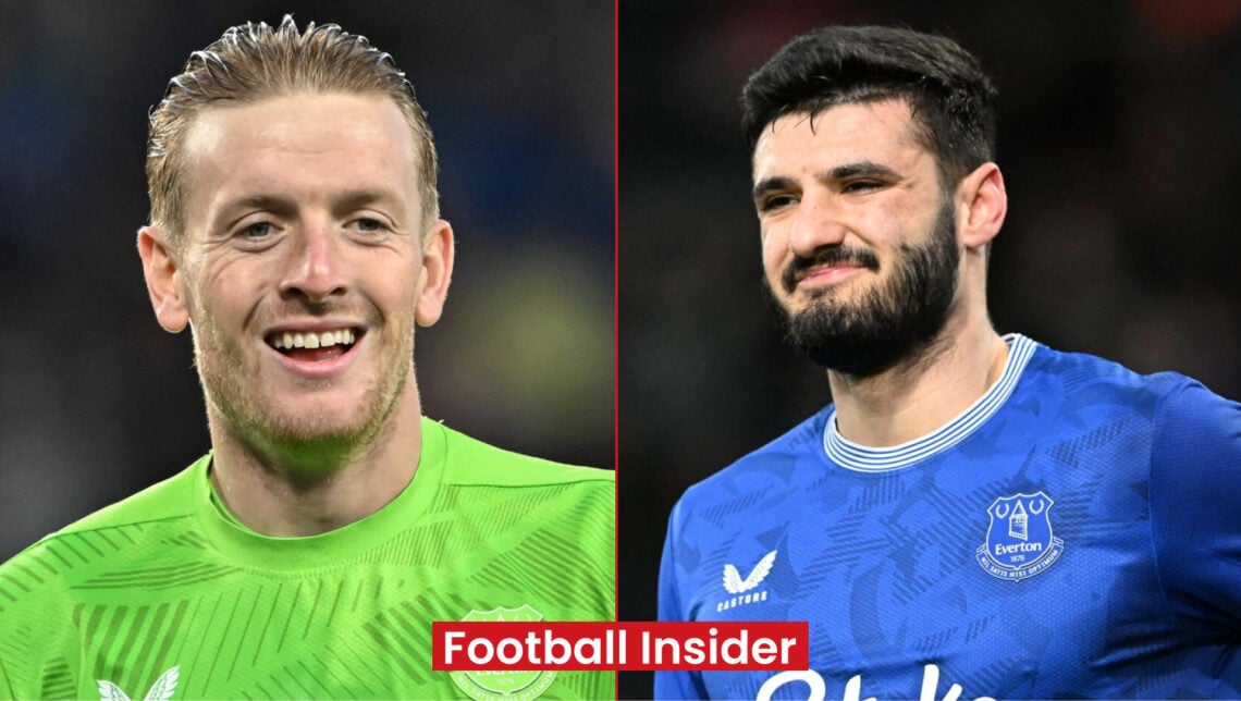 Jordan Pickford, Armando Broja, Everton
