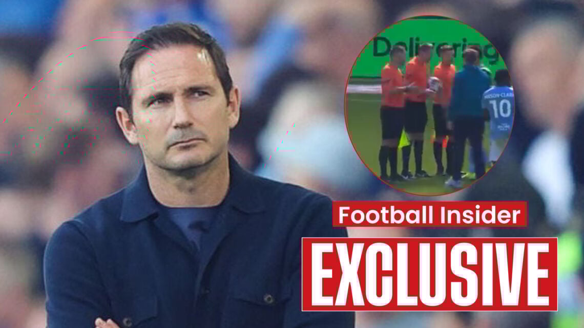 Coventry manager Frank Lampard and referee James Bell