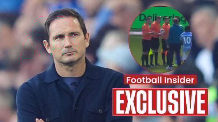 Coventry manager Frank Lampard and referee James Bell
