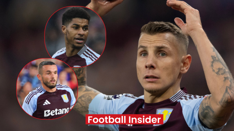 Lucas Digne Marcus Rashford John McGinn Aston Villa