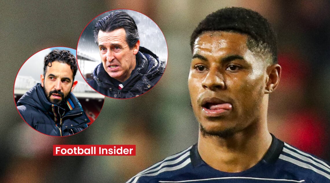 Marcus Rashford, Ruben Amorim, Unai Emery, Aston Villa