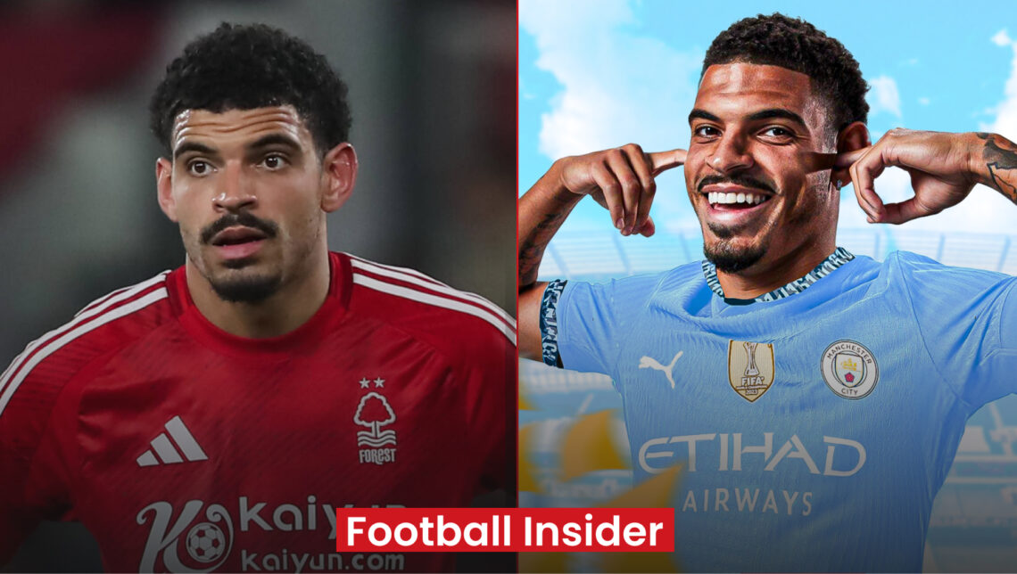 Nottingham Forest midfielder Morgan Gibbs-White has been linked to Man City