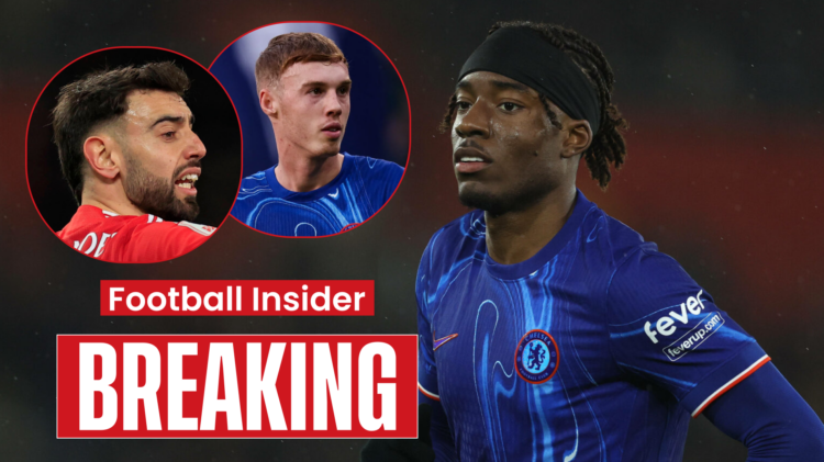 Noni Madueke Cole Palmer Chelsea Bruno Fernandes Man United