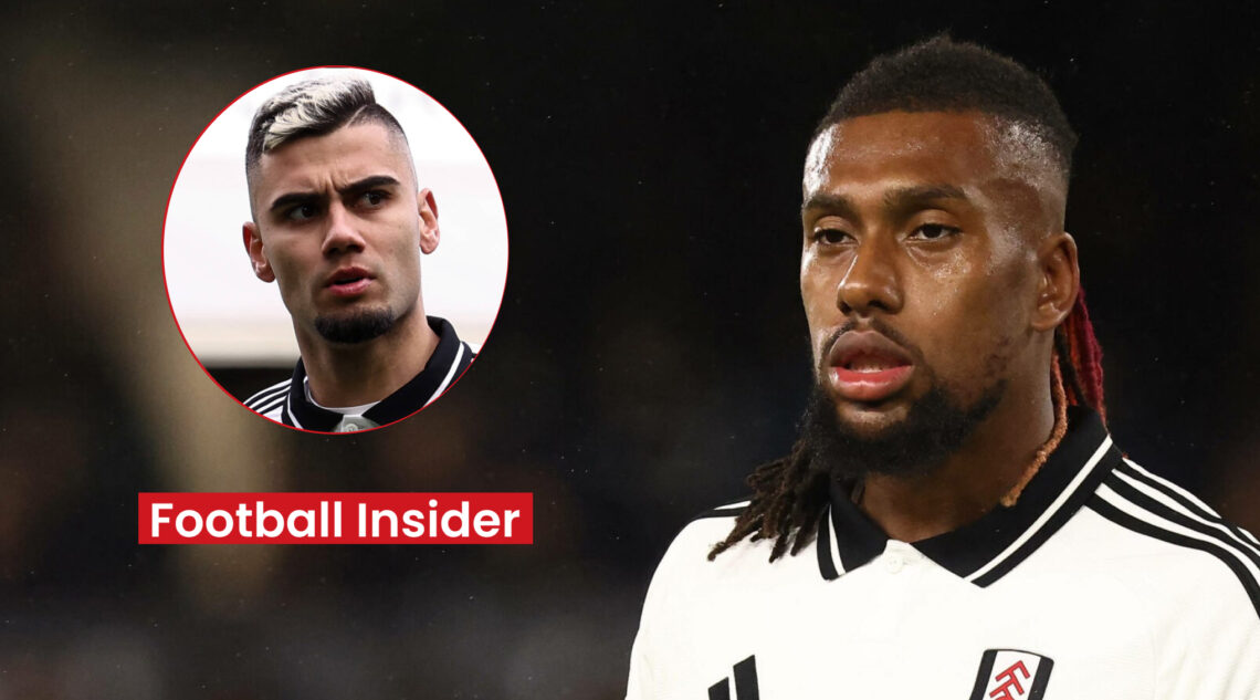 Fulham players Alex Iwobi and Andreas Pereira