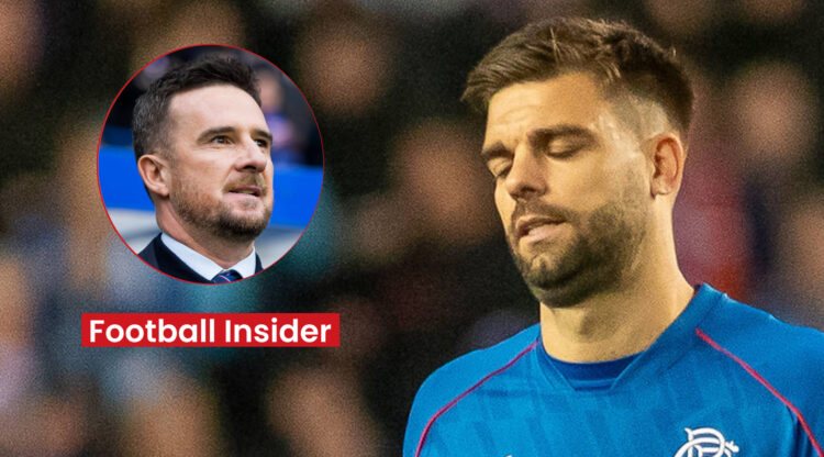 Rangers manager Barry Ferguson and defender Robin Propper