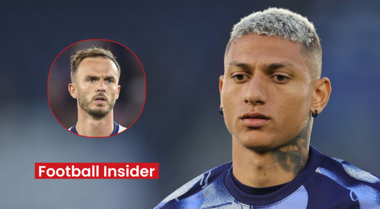 Tottenham players James Maddison and Richarlison