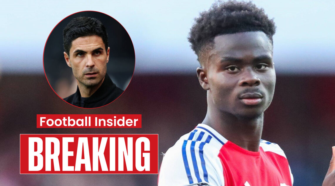 Arsenal manager Mikel Arteta and player Bukayo Saka