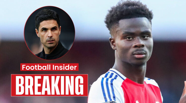 Arsenal manager Mikel Arteta and player Bukayo Saka