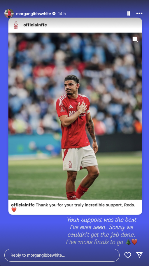 Morgan Gibbs-White Instagram