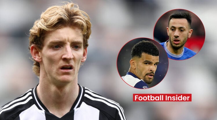 Anthony Gordon, Dominic Solanke, Dwight McNeil, Newcastle United