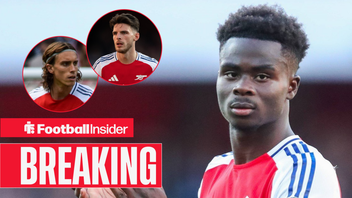 Bukayo Saka, Riccardo Calafiori, Declan Rice, Arsenal