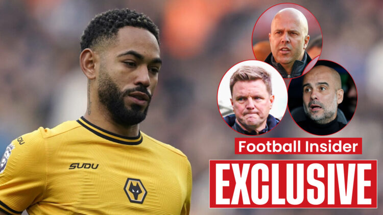 Matheus Cunha Arne Slot Eddie Howe Pep Guardiola, Wolves Liverpool Newcastle Man City