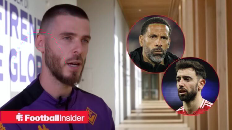 David De Gea, Rio Ferdinand, Bruno Fernandes, Man United