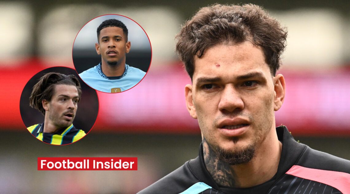 Ederson, Jack Grealish, Savinho, Man City