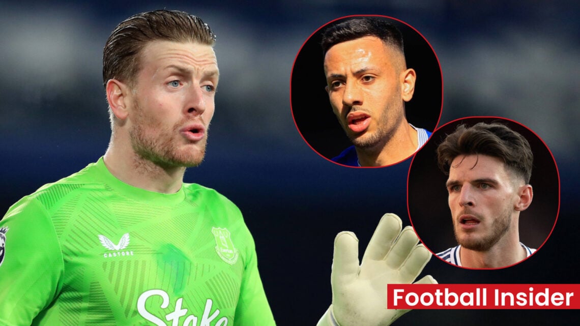 Jordan Pickford Dwight McNeil Declan Rice Everton