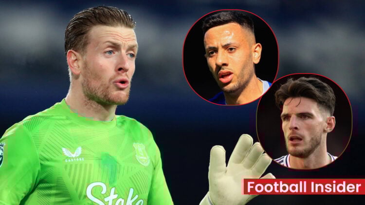 Jordan Pickford Dwight McNeil Declan Rice Everton