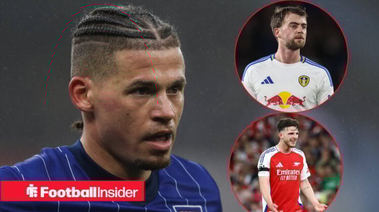 Kalvin Phillips, Declan Rice, Patrick Bamford