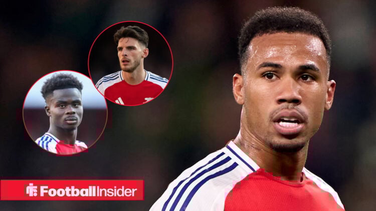 Gabriel Magalhaes, Bukayo Saka, Declan Rice, Arsenal
