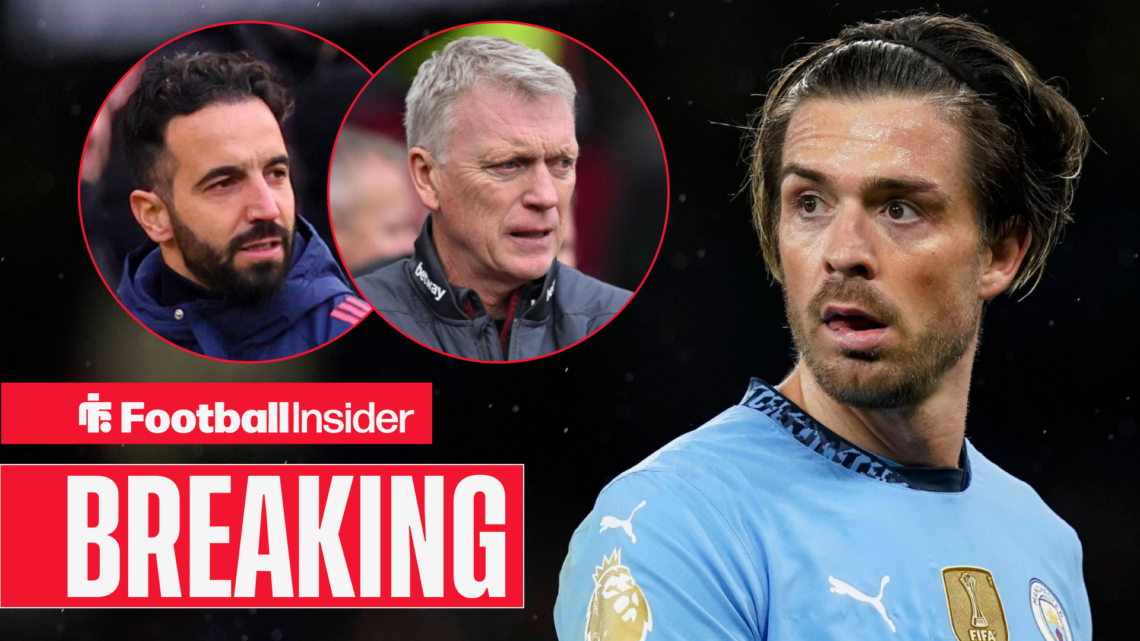 Jack Grealish David Moyes Ruben Amorim, Man City Everton Man United