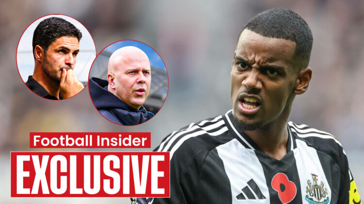Alexander Isak Mikel Arteta Arne Slot, Newcastle Arsenal Liverpool