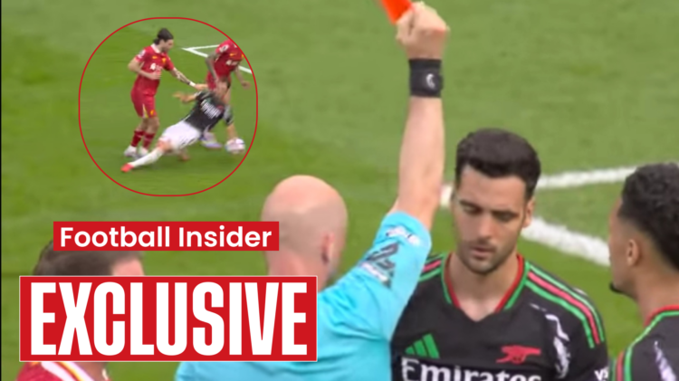 Merino red card Liverpool