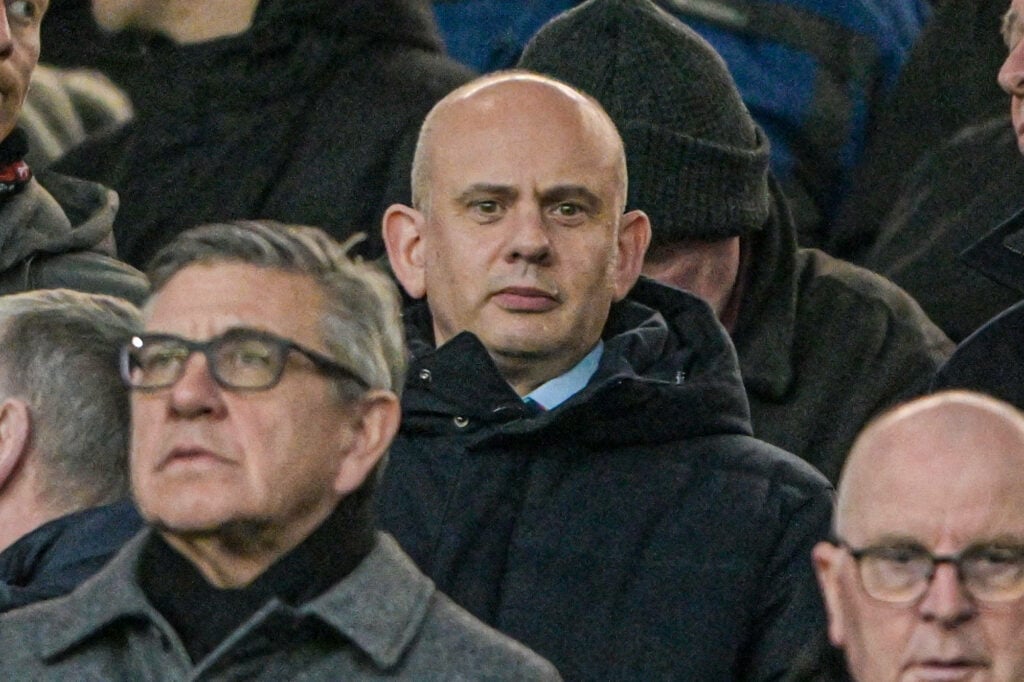 Patrick Stewart in the crowd watching on with a straight face
