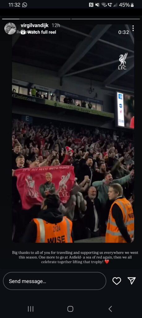Liverpool Van Dijk Instagram