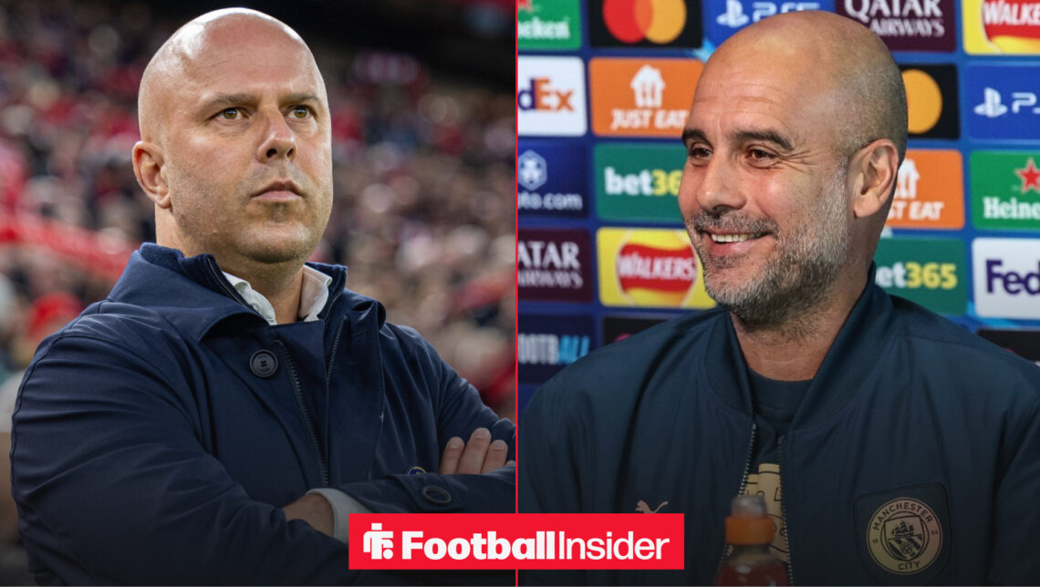 Arne Slot Pep Guardiola Liverpool Man City