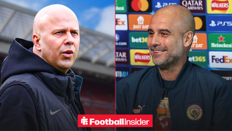 Arne Slot Pep Guardiola Liverpool Man City