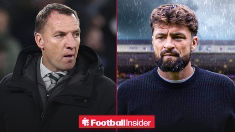 Brendan Rodgers looking at Russell Martin
