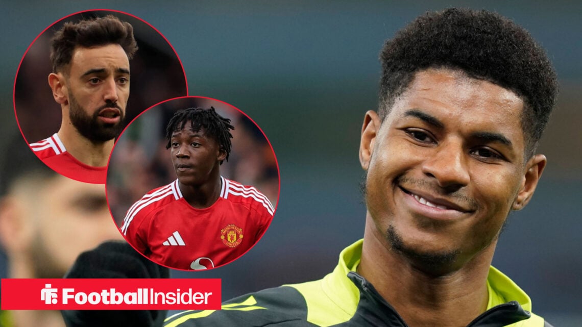 Bruno Fernandes Kobbie Mainoo Marcus Rashford