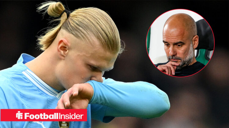 Erling Haaland Man City Pep Guardiola