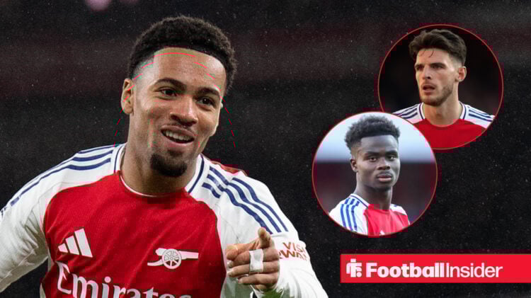 Ethan Nwaneri, Bukayo Saka, Declan Rice, Arsenal