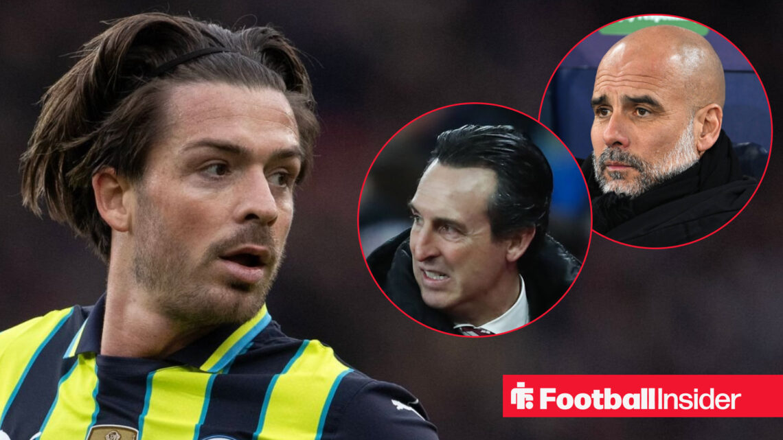 Jack Grealish Unai Emery Pep Guardiola, Man City Aston Villa