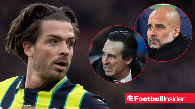 Jack Grealish Unai Emery Pep Guardiola, Man City Aston Villa