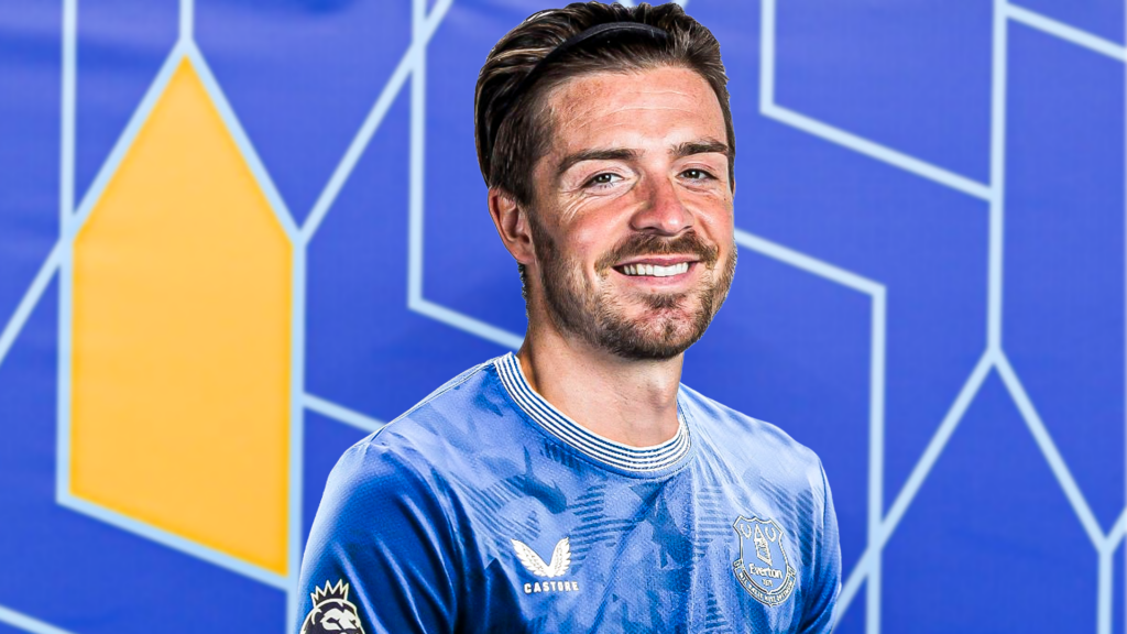 Jack Grealish in an Everton kit