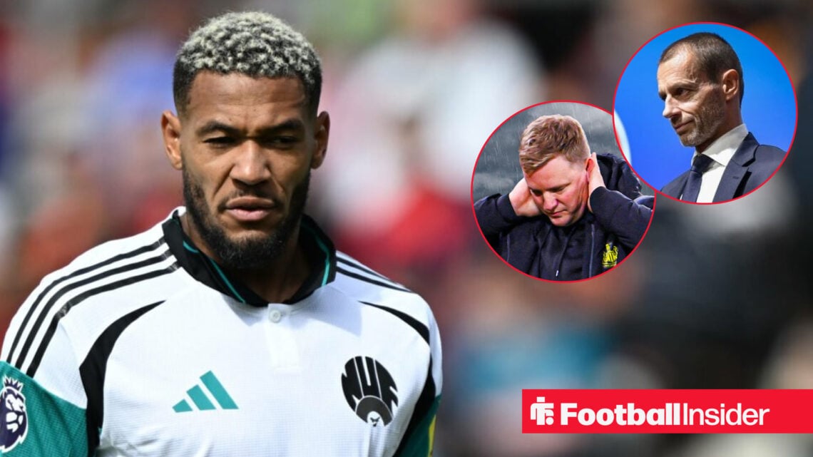 Joelinton Eddie Howe Aleksander Ceferin, Newcastle UEFA