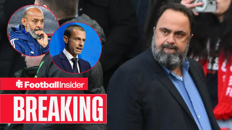 Evangelos Marinakis Aleksander Ceferin Nuno Espirito Santo, Nottingham Forest UEFA