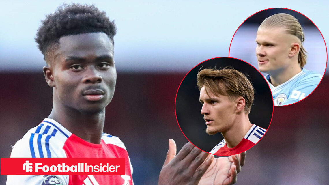 Martin Odegaard Bukayo Saka Erling Haaland