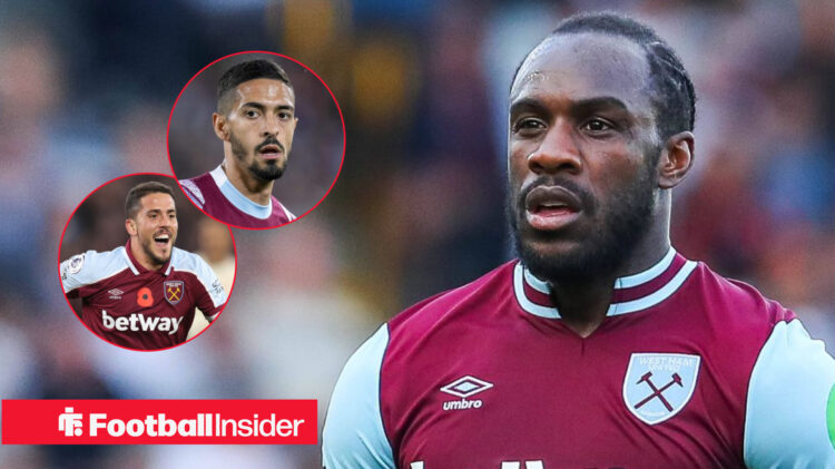 Michail Antonio, Pablo Fornals, Manuel Lanzini, West Ham