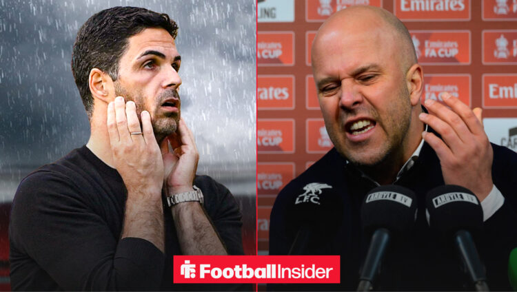 Mikel Arteta Arne Slot Arsenal Liverpool
