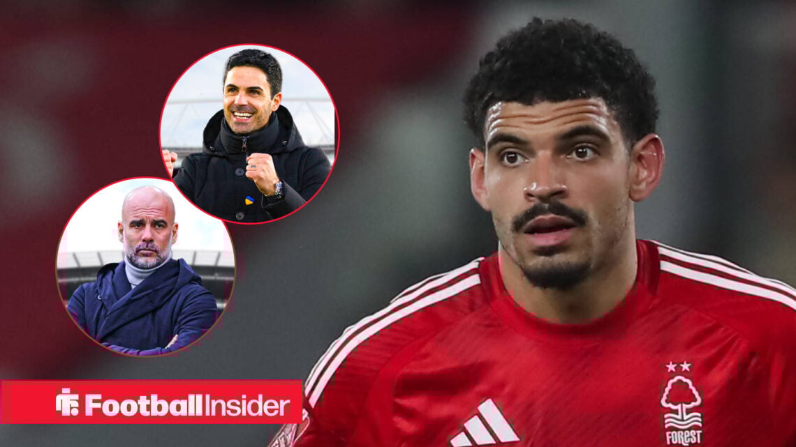 Morgan Gibbs-White, Pep Guardiola, Mikel Arteta, Arsenal