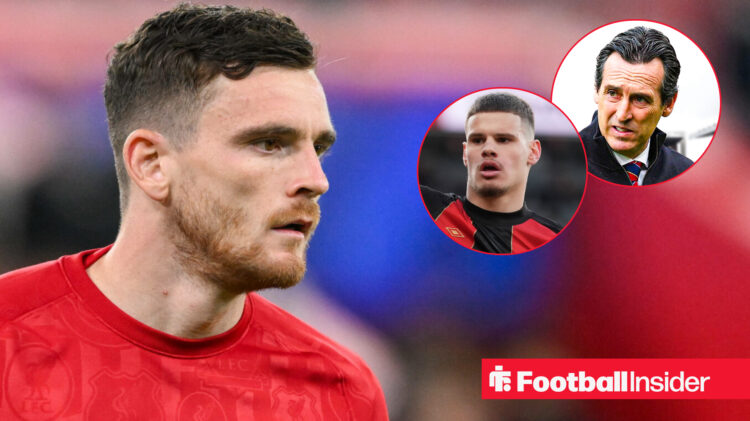 Andy Robertson Milos Kerkez Unai Emery, Liverpool Bournemouth Aston Villa