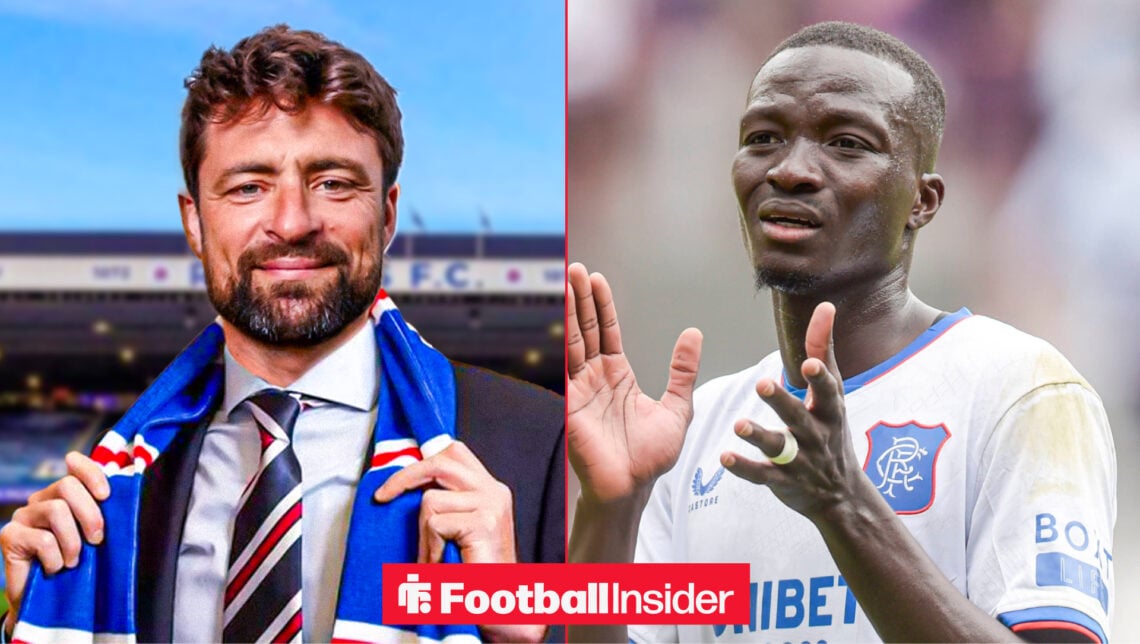 Rangers boss Russell Martin and Mohamed Diomande