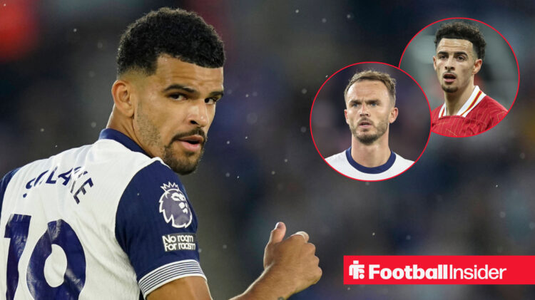 Dominic Solanke James Maddison Curtis Jones, Tottenham Liverpool