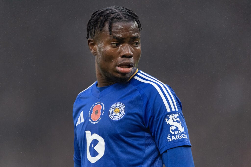 Abdul Fatawu in action for Leicester City