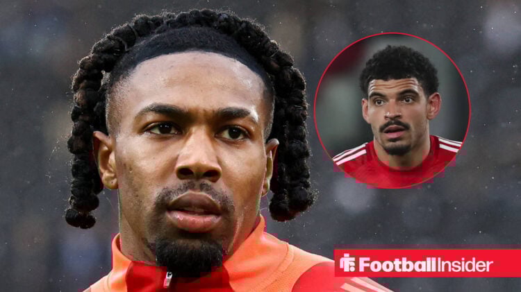 Adama Traore frowns at Morgan Gibbs-White