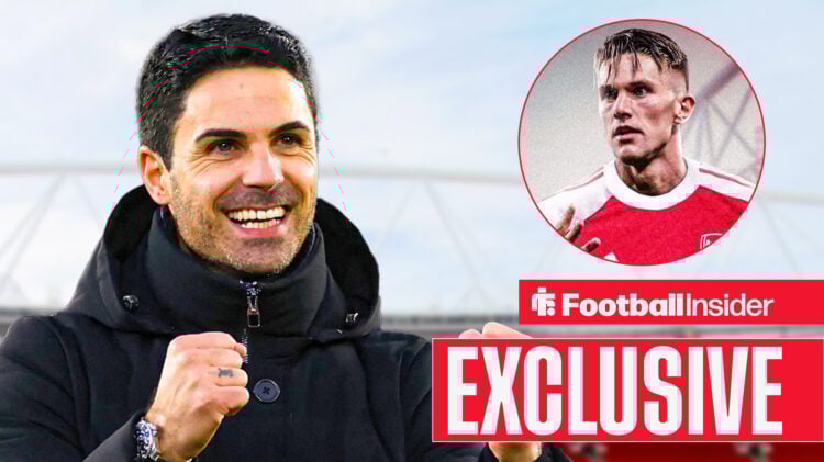 Exclusive news Mikel Arteta celebrates as Arsenal target Viktor Gyokeres looks on