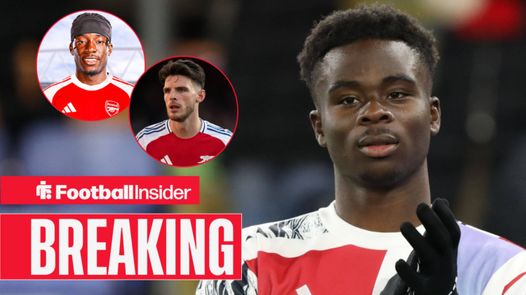 Bukayo Saka, Noni Madueke, Declan Rice, Arsenal
